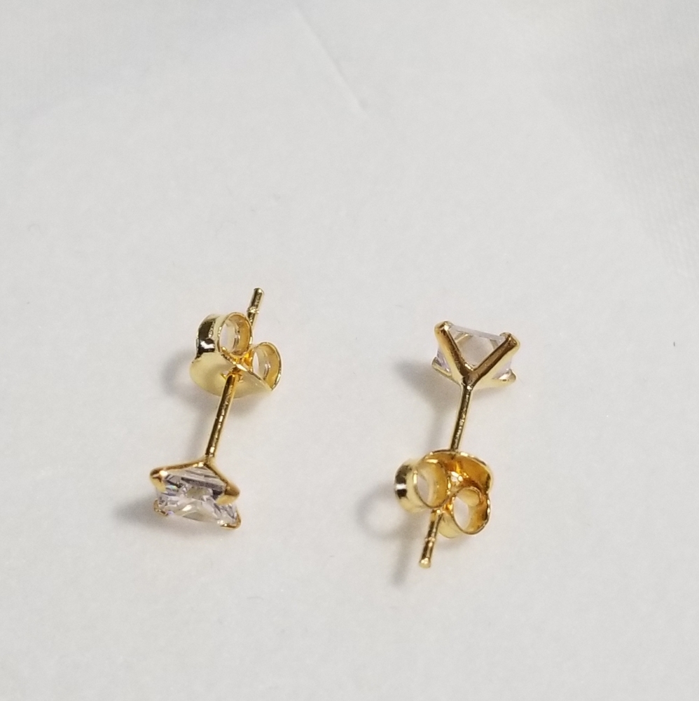 Earrings 14K yellow gold clad Silver